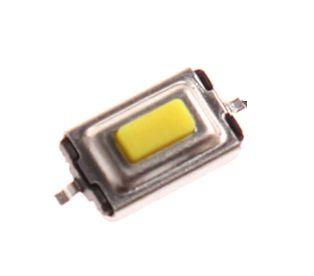 Micro Drukknop Schakelaar 3x6x2.5mm hoog 2-pins SMD geel (FSMSM)